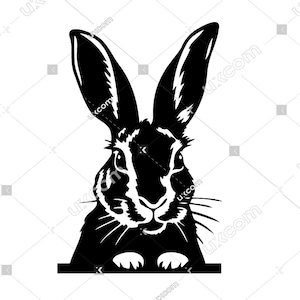 Bunny svg peeking rabbit cricut Easter cut file hare commercial CNC Svg Dxf vinyl decals bunny clipart tshirt cut file laser sublimation