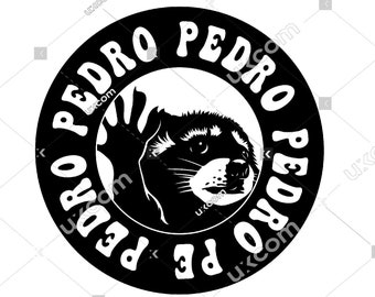 Pedro Pedro Raccoon svg divertido mapache camiseta diseño pedro svg Cricut comercial Dxf SVG PNG EPS Clipart Vector Cut File sublimación de vinilo