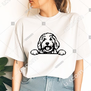 Goldendoodle Peeking Dog Goldendoodle Svg Labradoodle Svg Commercial ...
