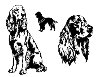 Irish Setter svg happy Irish Setter Peeking Dog Commercial bundle set breed canine PNG EPS Clipart Vector Cricut Cut Cutting File pedigree