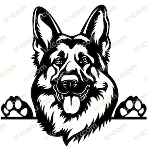 German shepherd peeking paws german shepherd SVG Commercial Pedigree canine Hound Animal Logo Dxf PNG EPS Clipart  Cricut Cut Cutting File