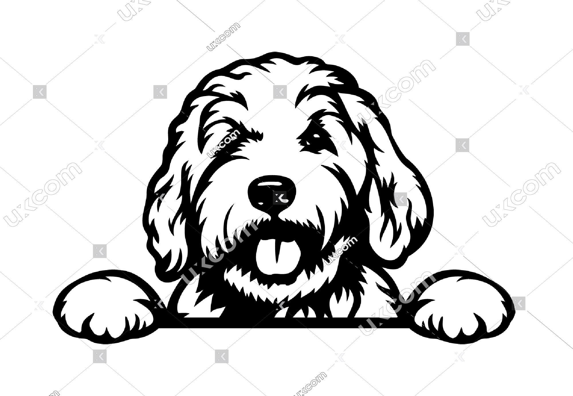 Goldendoodle Peeking Dog Goldendoodle Svg Labradoodle Svg Commercial ...