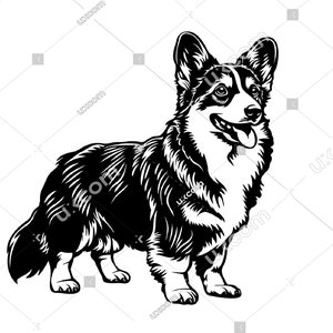 Corgi SVG corgi hondenras stamboom Canine huisdier commerciële hond Logo Svg Png Eps Dxf AI pembroker Welsh corgi Clipart Vector Cricut Cut bestand
