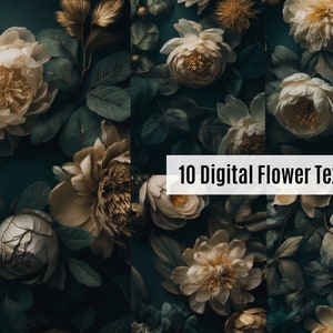 Digital backdrop green flowers Background maternity photography overlays commercial bundle fine art textures photoshop instant download