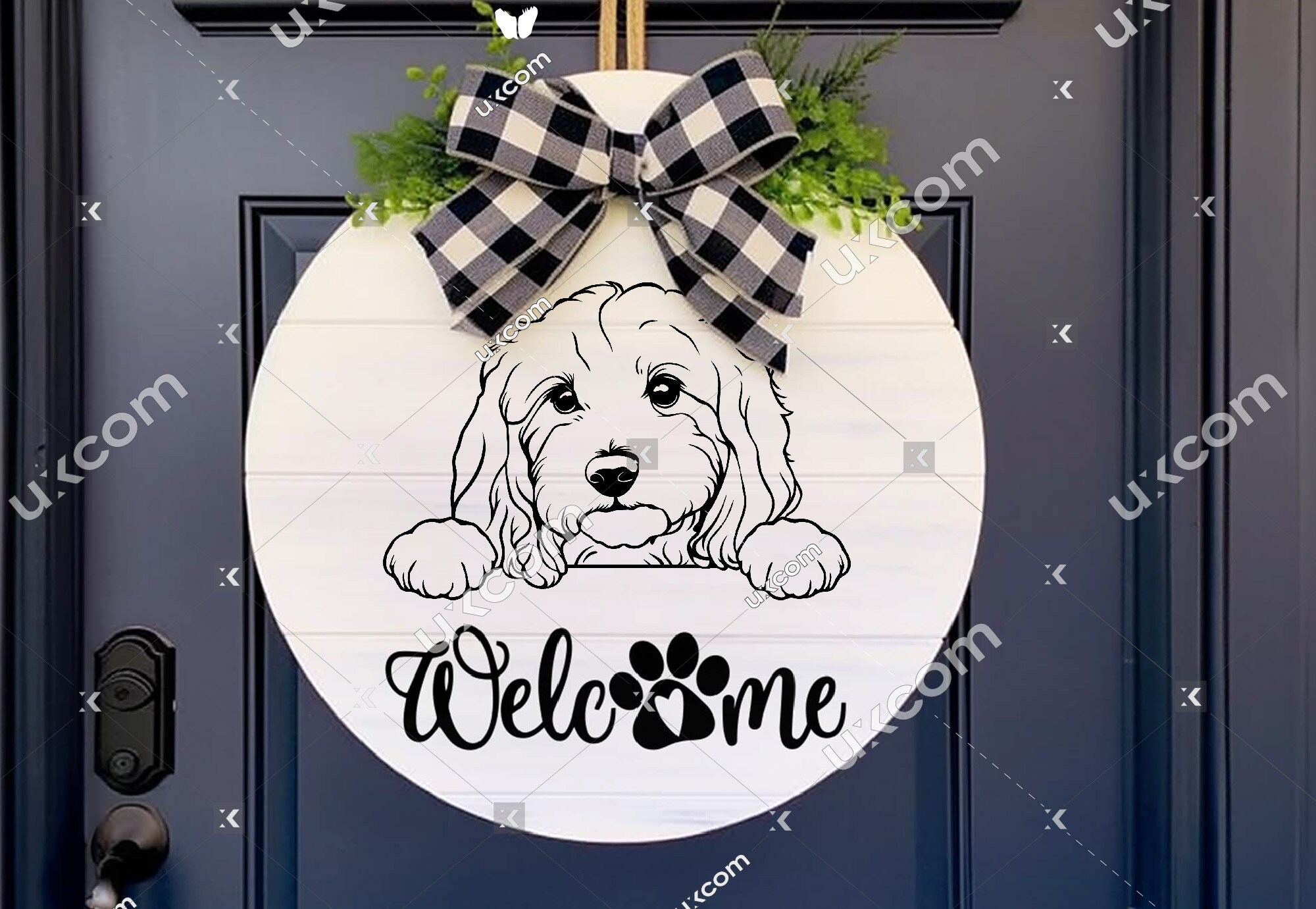 Cavapoo Svg Cavapoo Peeking Dog Commercial Cute Cavapoo Puppy CNC Svg ...