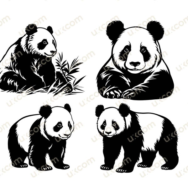 Panda sbirciare svg file di taglio cricut panda carino bambino clipart tshirt commerciale sagoma bundle vinile decalcomanie logo foresta animali dxf ai eps