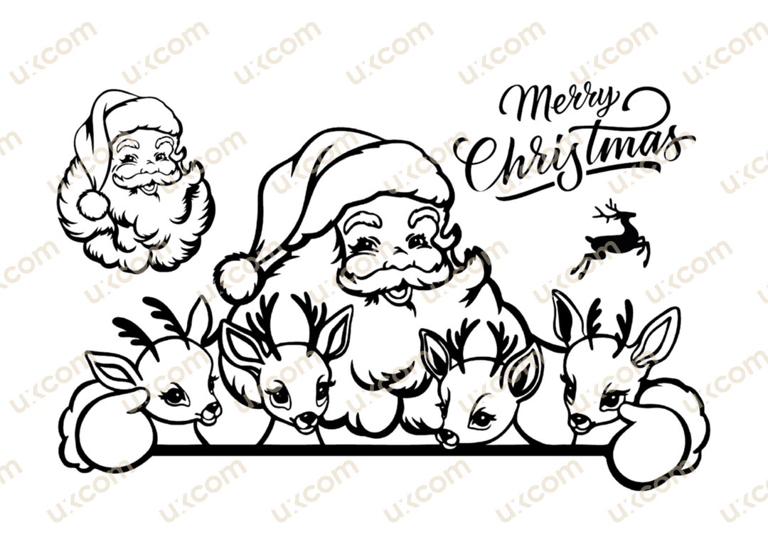 Christmas Svg Christmas Santa Cricut Cut File Commercial Christmas Dxf ...