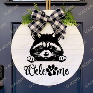 Raccoon peeking raccoon Commercial cute racoon black and white cricut logo tshirt vinyl decals SVG PNG EPS Clipart Vector Cut Cutting File image 3