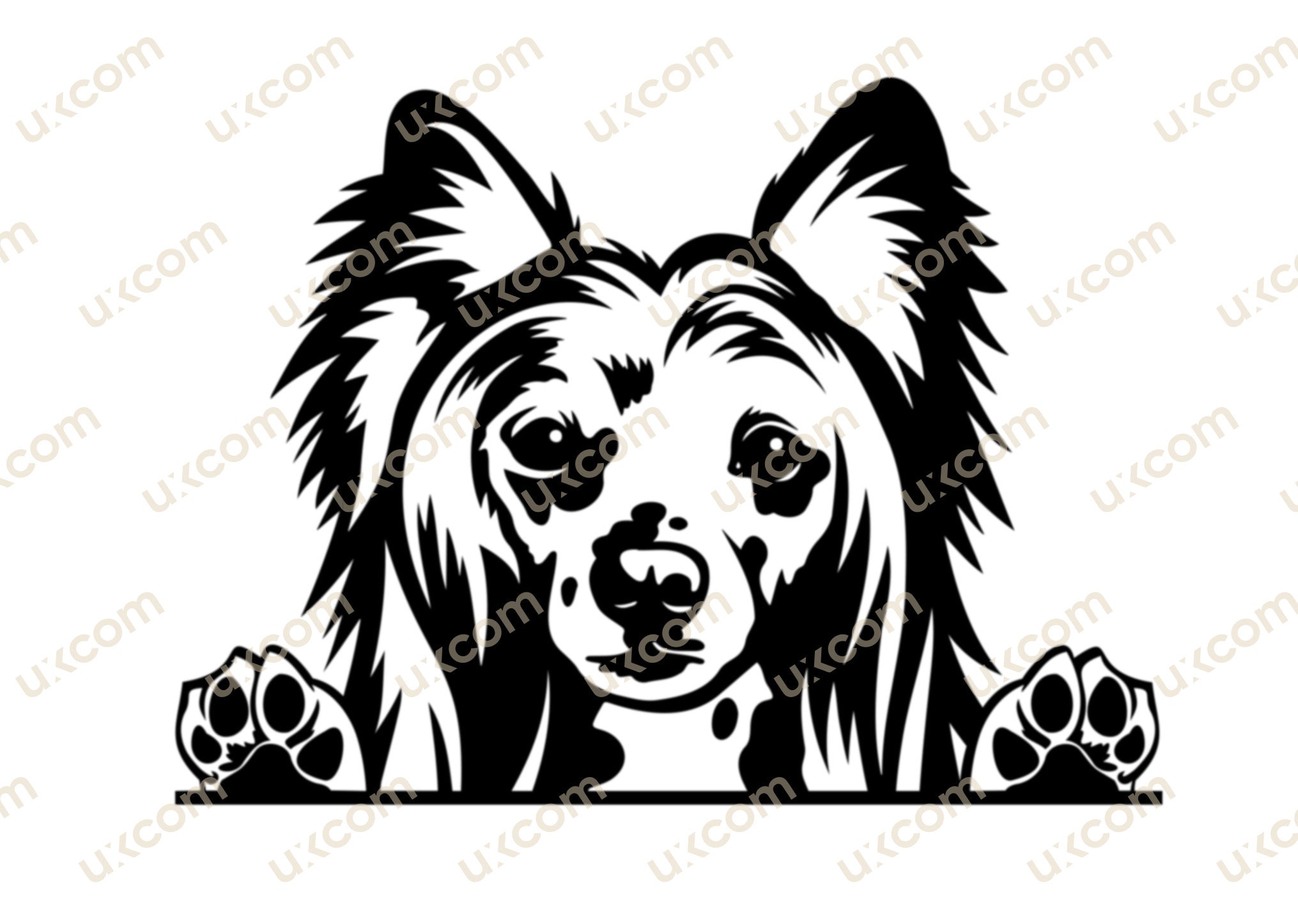 Chinese Crested Umbrella - Black Chinese Crested Umbrella - Black