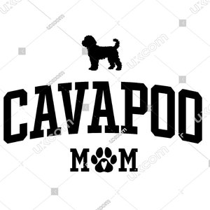 Cavapoo mamá svg camiseta diseño cavapoo Comercial canino cavapoo SVG CNC Dxf Png EPS Cavapoo Clipart Vector Cricut Cut File vinilo corte láser
