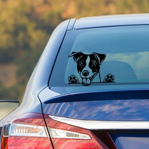 Jack Russel Terrier Peeking Dog Breed Cute jack russel svg canine happy jack russel clipart Logo SVG PNG EPS Vector Cricut Cut Cutting File image 3
