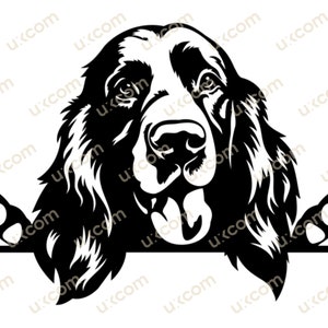 Ierse Setter SVG Happy Ierse Setter Gluren Hond Poten Commerciële RAS Canine PNG EPS Clipart Vector Cricut Cut Cutting File Laser Stamboom