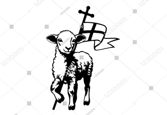Lamb svg Easter Lamb of God full body cricut Christian lamb sheep commercial CNC Svg Dxf vinyl decals lamb clipart tshirt cut file laser