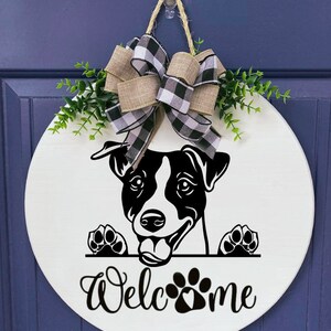 Jack Russel Terrier Peeking Dog Breed Cute jack russel svg canine happy jack russel clipart Logo SVG PNG EPS Vector Cricut Cut Cutting File image 2