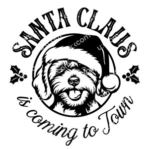 Cavapoo svg hund kommersiell cavoodle mamma söt cavapoo jul tomtehatt SVG PNG EPS dxf utskrift Clipart Vecto cavapoo Cricut Cut klippfil