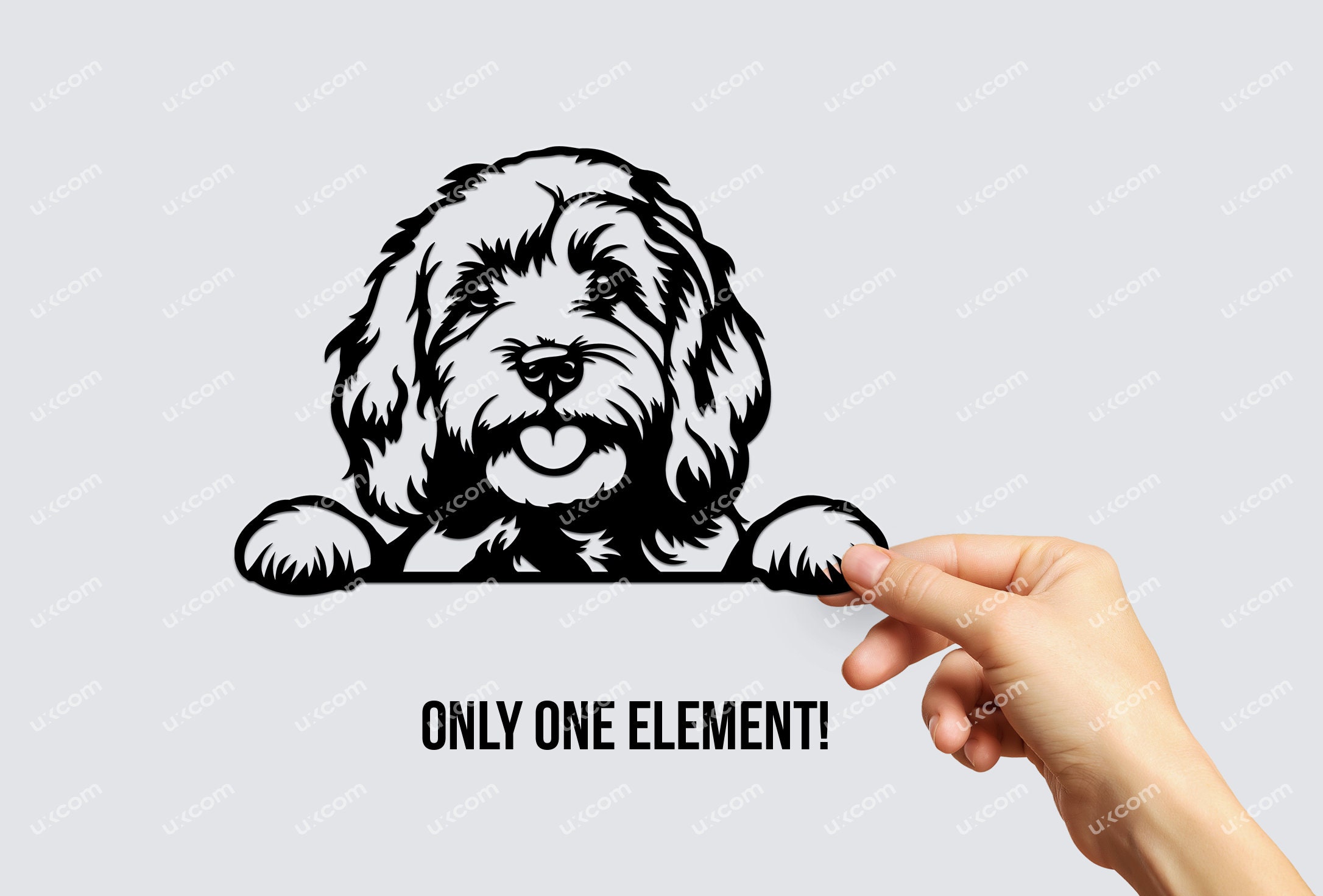 Cavapoo Peeking Dog Happy Cockapoo SVG Commercial Doodle Cavoodle CNC ...