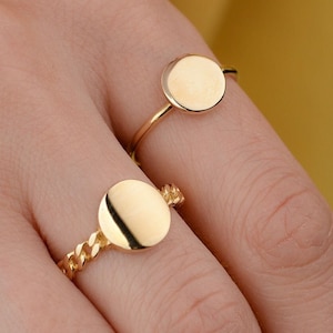 Gold Personalized Ring, 14k Solid Gold Name Ring, Custom Ring, Engraved Ring, Personalized Gift, Personalized Jewelry, Christmas Gift