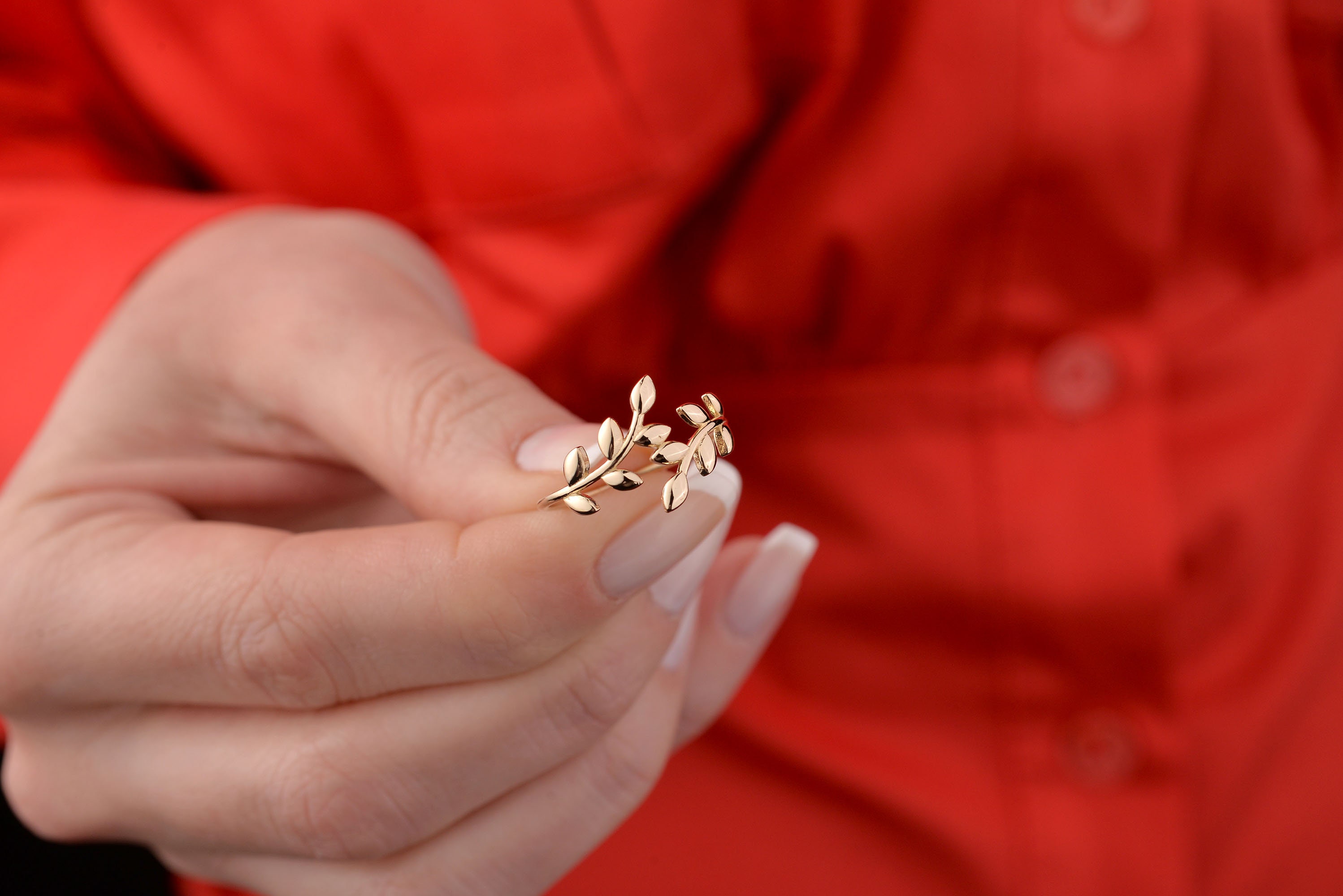 Tiffany olive leaf bypass ring discount