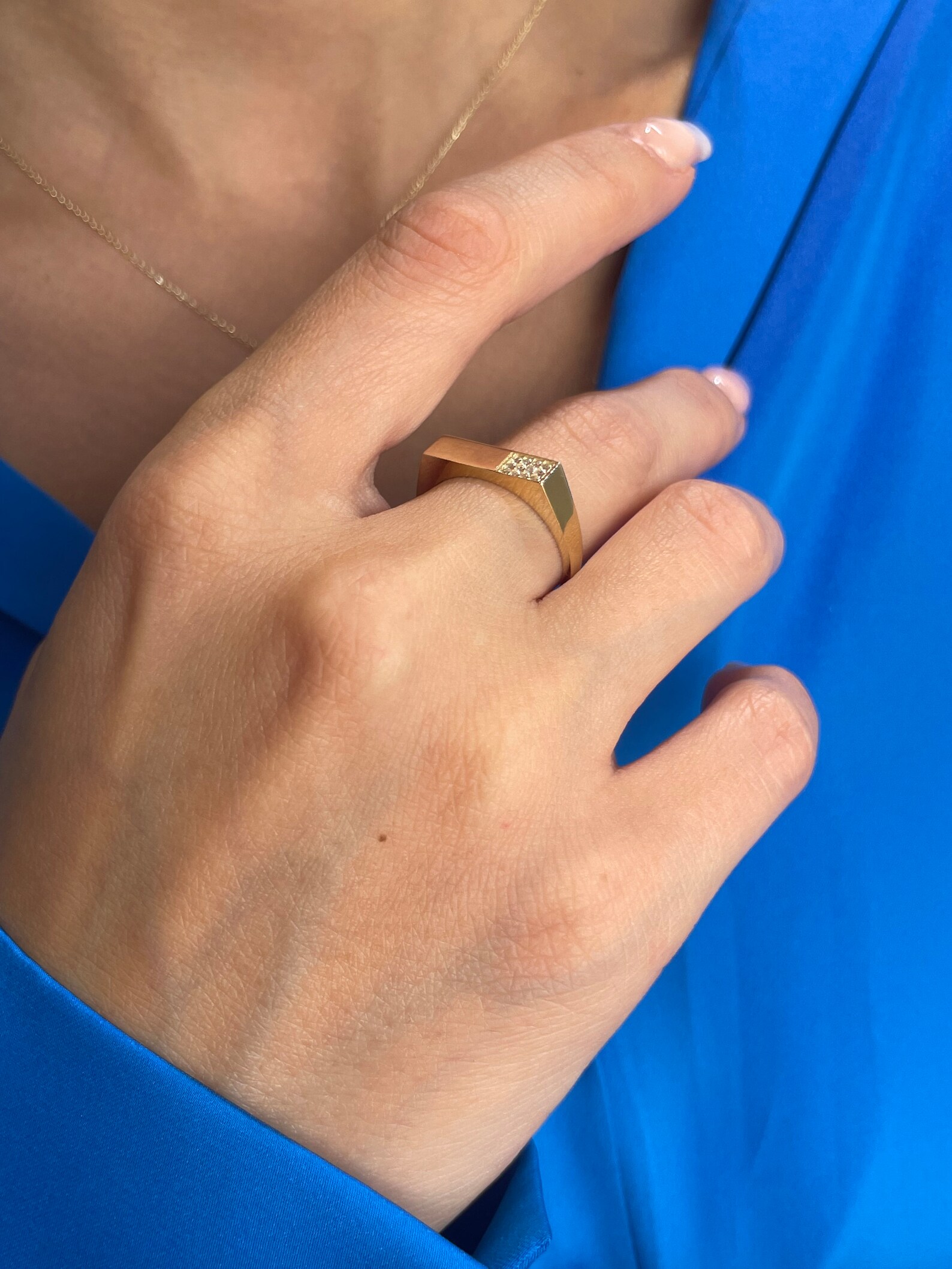 14K Gold Bar Ring Bar Ring Minimalist Ring Etsy