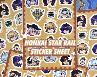 HSR Penacony Sticker Bogen! | 4 x 6 inch Honkai Star Rail kleine Sticker