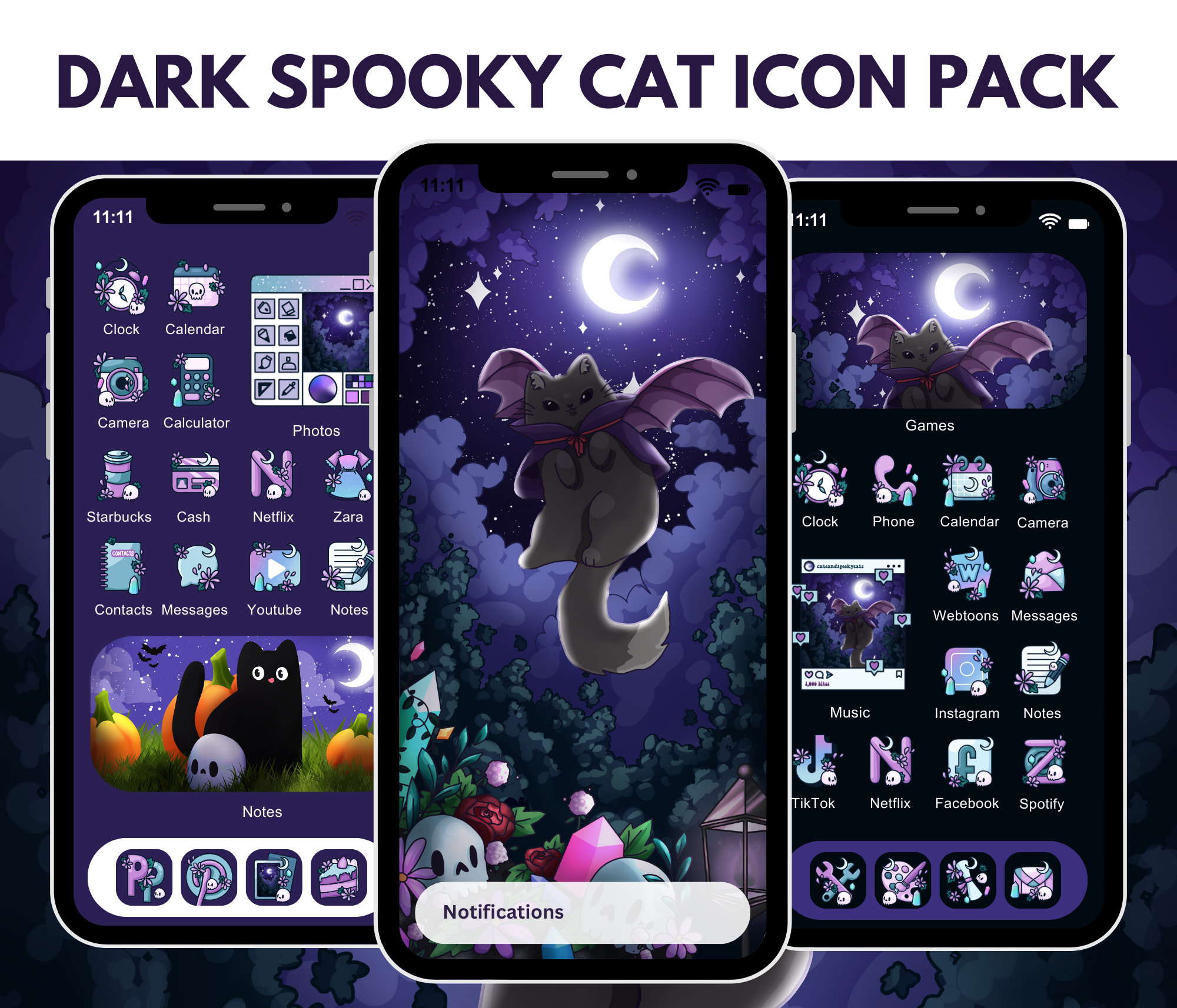 Cute Cats Icon Pack | Phone Theme | iOS & Android - Milkkoyo's Ko-fi Shop