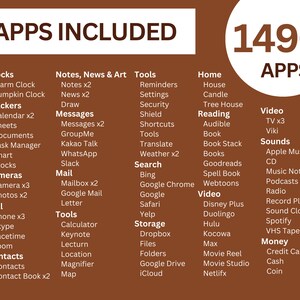 Pumpkin Patch Icons for iOS iPhone Android Autumn Cats App Icon Pack Moody Brown Aesthetic Harvest Fall Cat Wallpaper Cute Hand Drawn Icons image 7