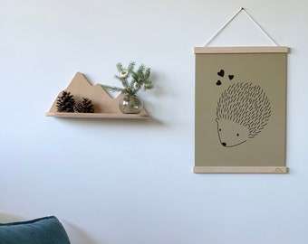 Plakat 30x40cm - Zakochany złoty jeż