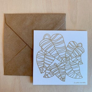 Carte postale - Les feuilles