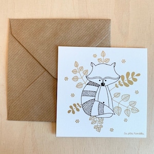 Postkarte - Der Waschbär