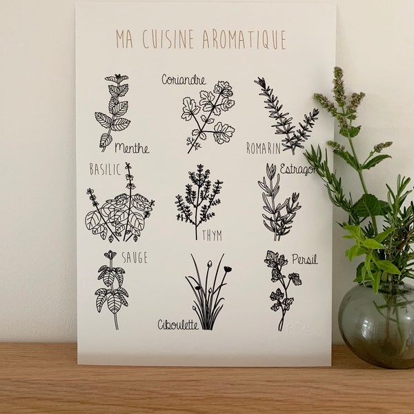 Affiche A4 - Ma cuisine aromatique