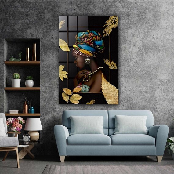 African Woman Glass Wall Art African Woman Glass Print African Etsy