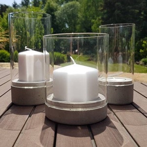 Concrete lantern - very elegant combination with glass