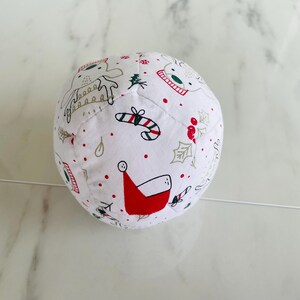 Patchwork Baby Ball: Hand Sewn Cotton Fabric Soft Toy Style 10- (14.5 inc)