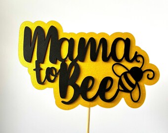 Mommy to Bee Cake Topper for Winnie the Pooh or Bee Themed Baby Shower, Baby Announcement, Mama to Bee, Dad to Bee