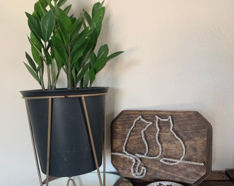 Minimalist Cats | String art | Wall decor | Handmade home decor | Sign | Wall art | Rustic | Farmhouse | Boho | Simple | Pets | Line art