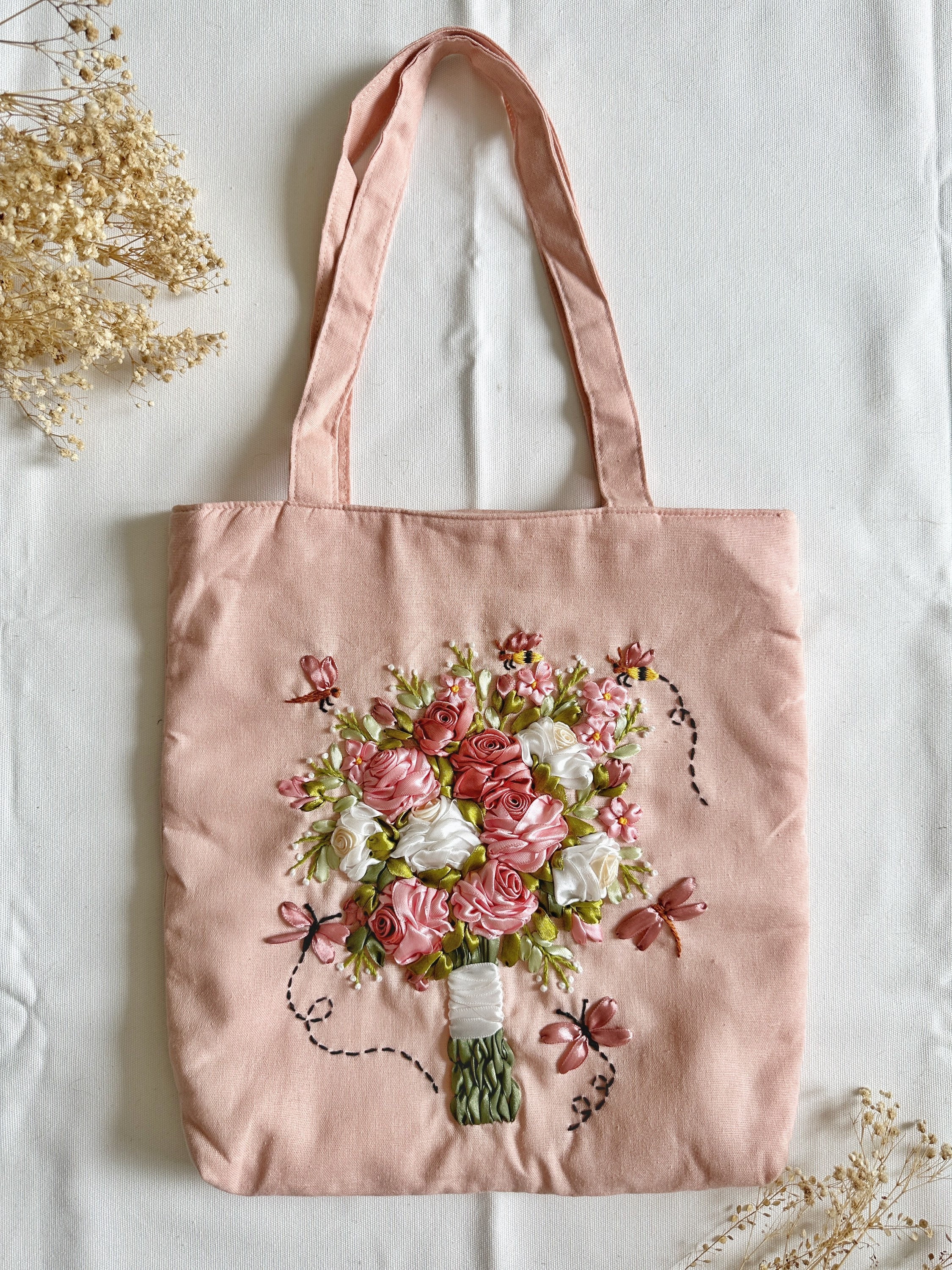 HEEARI★韓国★人気★Lily Ribbon Tote Bag_Floral il_fullxfull.4826192971_s7b7.jpg