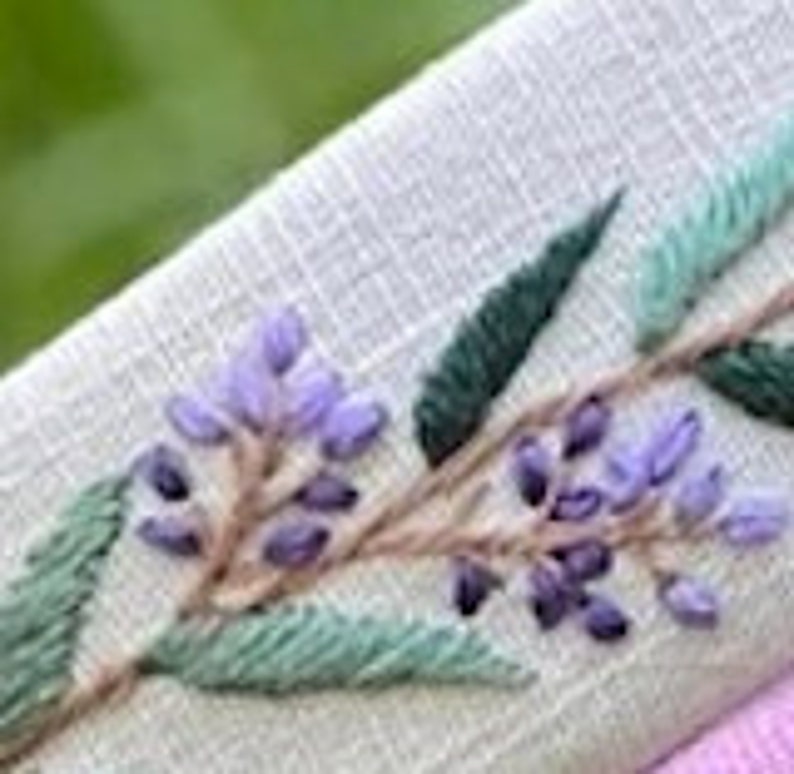 Floral Embroidered Headband, Linen Turban, Spring Summer Hair Accessories, Cute Embroidery Hairband, Callie Collection 1. Purple flower