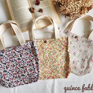 Kleine Baumwolltasche, Baumwolltasche, Gänseblümchen-lunch-tasche, Markttasche, ästhetische Tasche, Brautjungfer Geschenk, Lehrer-Einkaufstasche