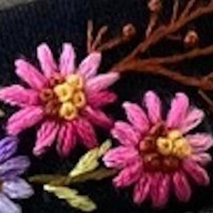 Floral Embroidered Headband, Linen Turban, Spring Summer Hair Accessories, Cute Embroidery Hairband, Ariella Collection image 8