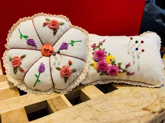 Wrist Pincushions  Embroidery Garden