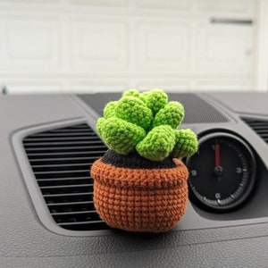 Mini Crochet Cactus, Tulip Sunflower Flower Pot, Mini Flower For Dollhouse, Housewarming Gift, Home Decor, Car Decor, Eternal Plant