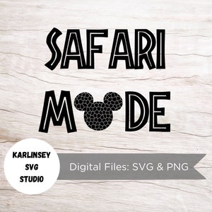 Safari Mode, Giraffe Print, Mickey Mouse, SVG, PNG, cut file, silhouette, cricut, digital download, animal print, animal kingdom, castle