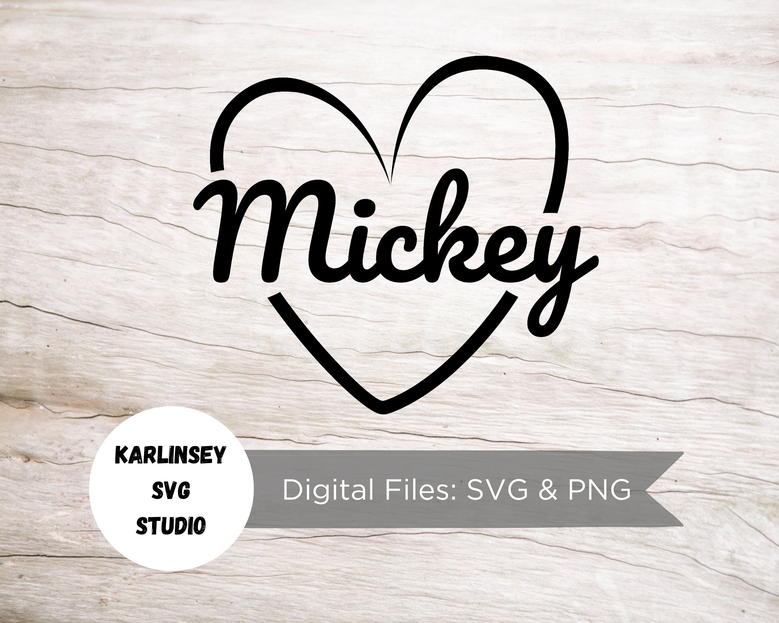 Mickey Mouse Heart SVG PNG Cut File Instant Download - Etsy