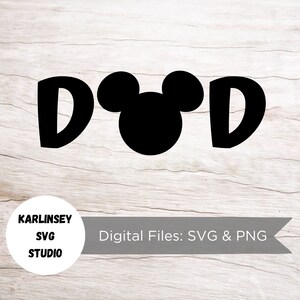 Papa Micky Maus, cut File, svg, png, Vatertagsgeschenk, Familienausflug, Überraschungsgeschenk, Silhouette, Cricut, digitaler Download, Minnie Maus, DIY