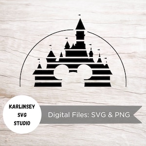 Mickey Mouse castle arch, SVG, PNG, cut file, magic, cinderella, minnie, silhouette, cricut, craft, new year, vacation, family, anaheim