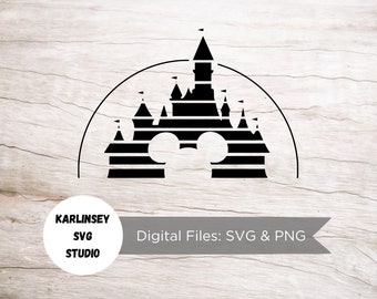 Mickey Mouse castle arch, SVG, PNG, cut file, magic, cinderella, minnie, silhouette, cricut, craft, new year, vacation, family, anaheim