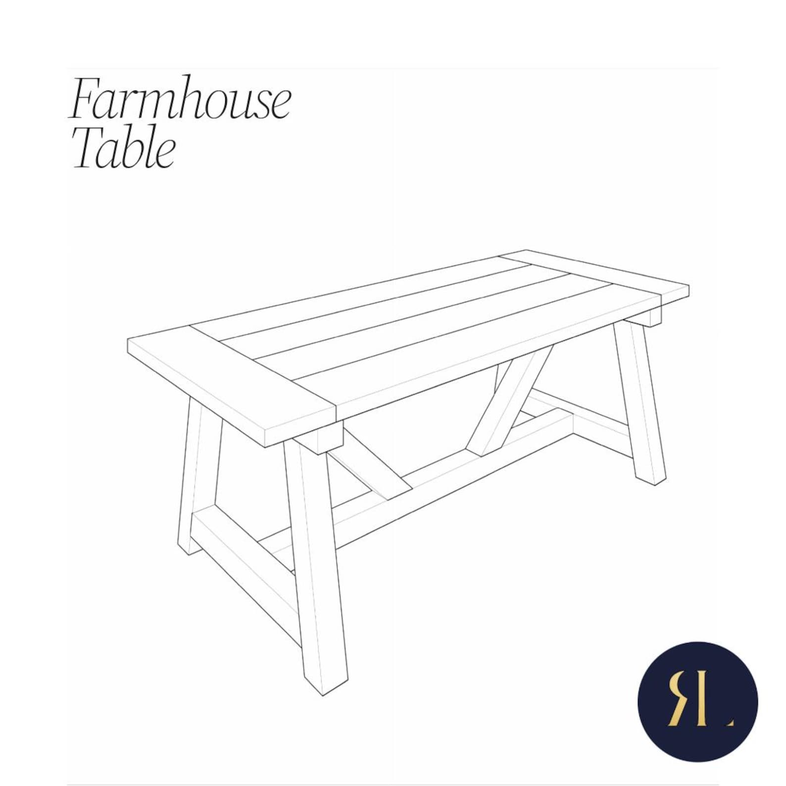 Farmhouse Dining Table Plans | Rustic Table DIY | Beginner Friendly ...
