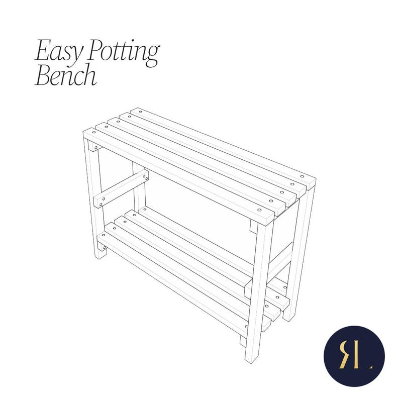 3 Step Potting Bench Plans | Beginner Garden Table (PDF Download) - Etsy