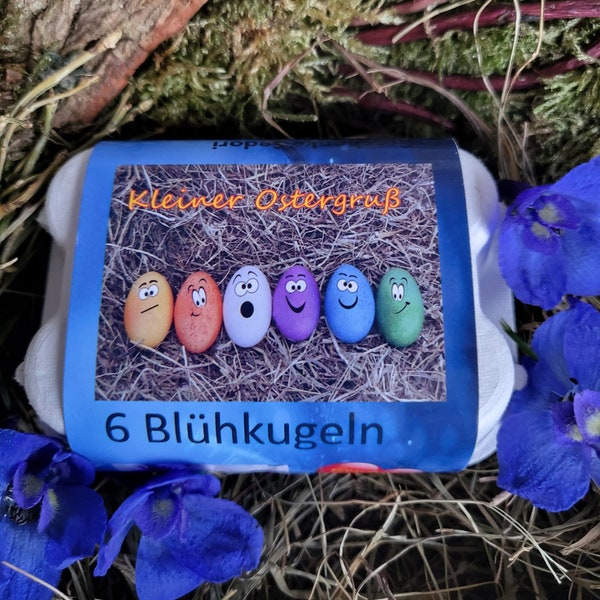 Ostergeschenk Kleines Geschenk, Mitbringsel, für Lehrer, Erzieher, Nachbarn, Mutter, Schwester, Tante, Freundin, Blühkugel, Blumensamen