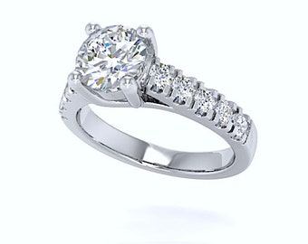 GIA 18kt 7.34ct Round Diamond Engagement Genuine Diamond Solitaire 18kt White Gold Ring  E I1 GIA certified 138000 total price